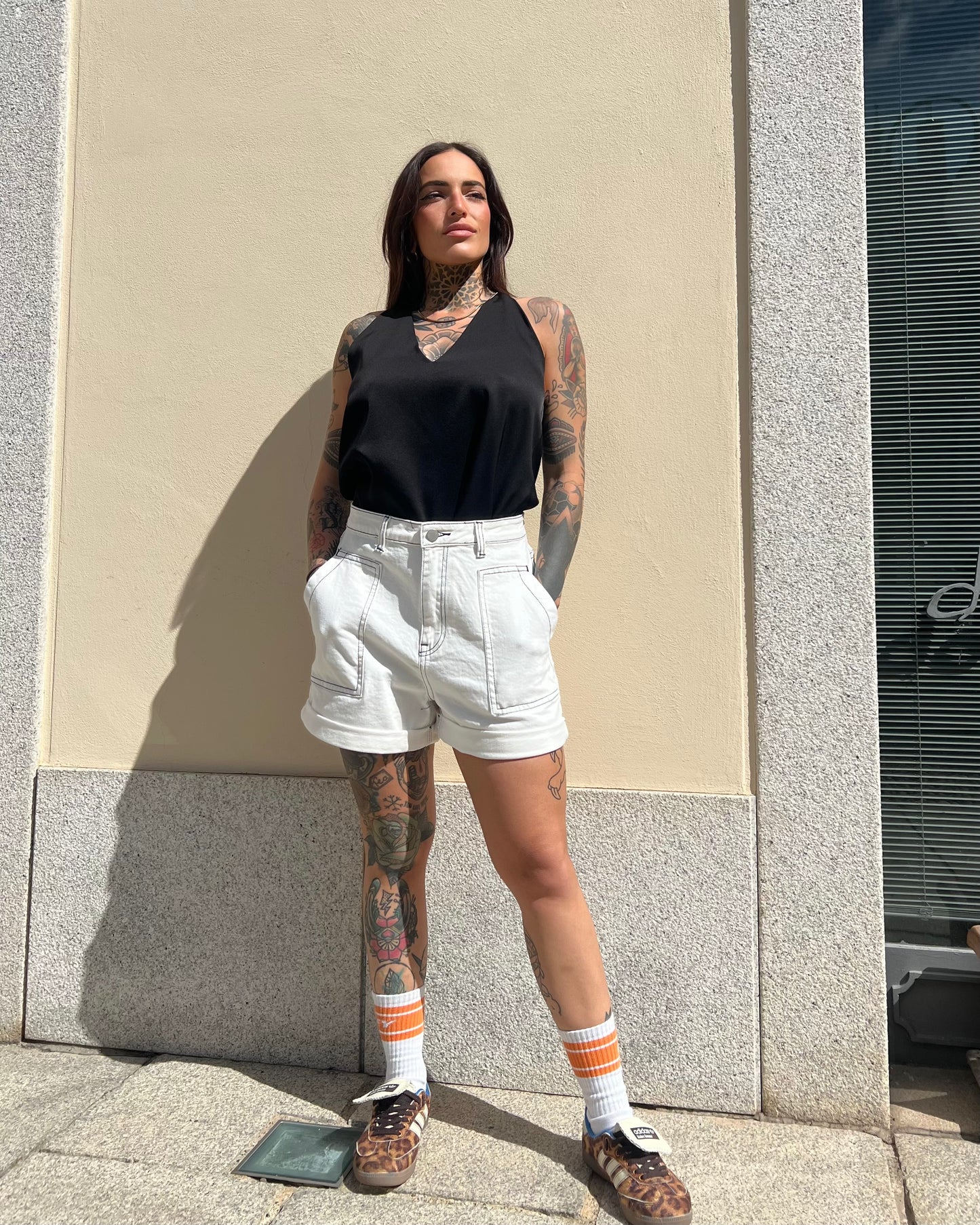 SHORT DENIM CONTRASTO