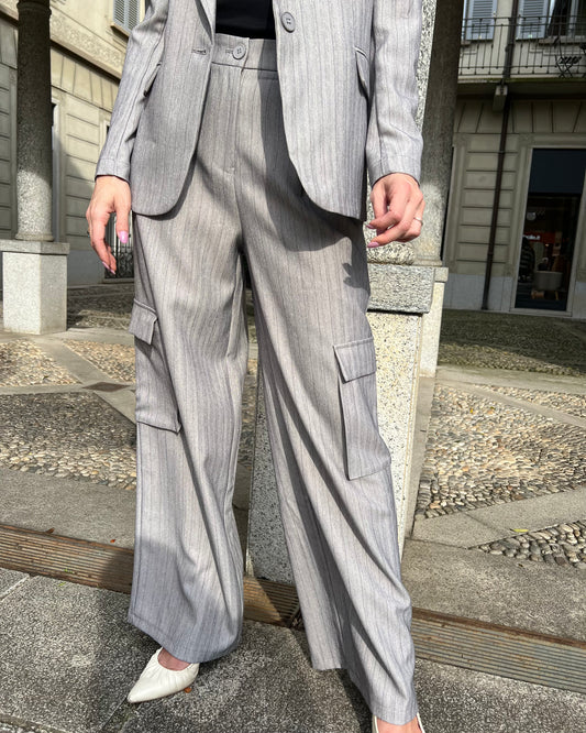 PANTALONE PALAZZO RIGHE