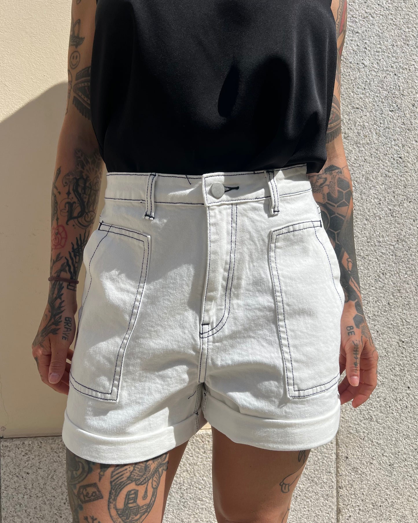 SHORT DENIM CONTRASTO